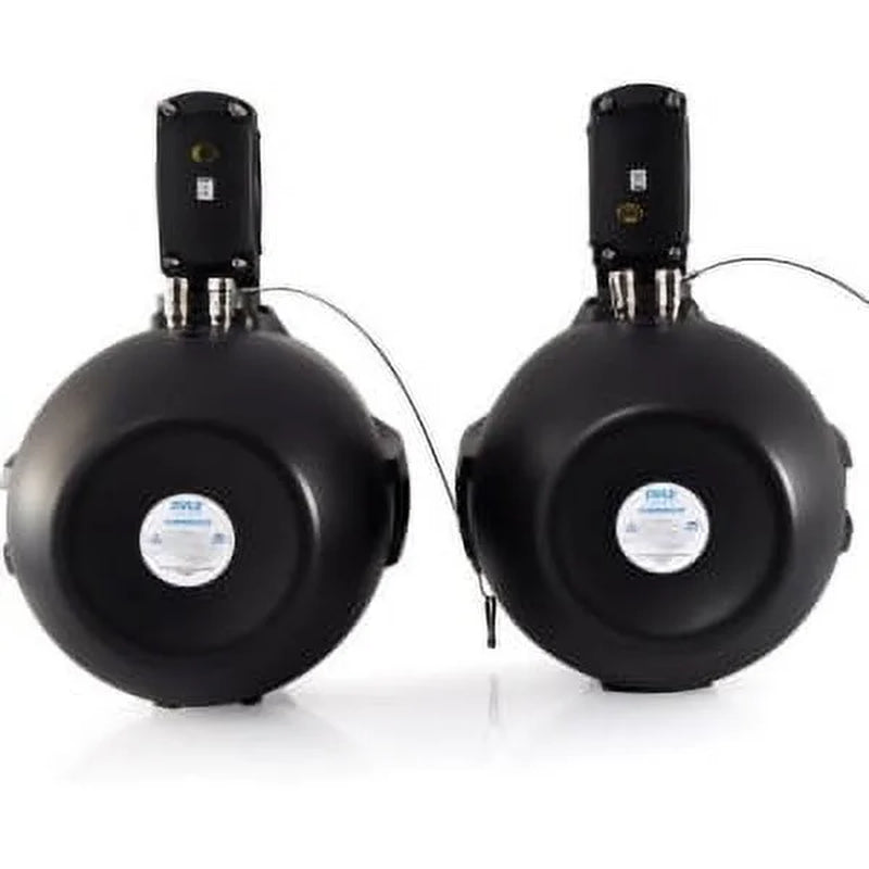 PLMRWB65LEB 6.5 Inch 200 Watt Marine Dual Tower Wakeboard Speakers, Black