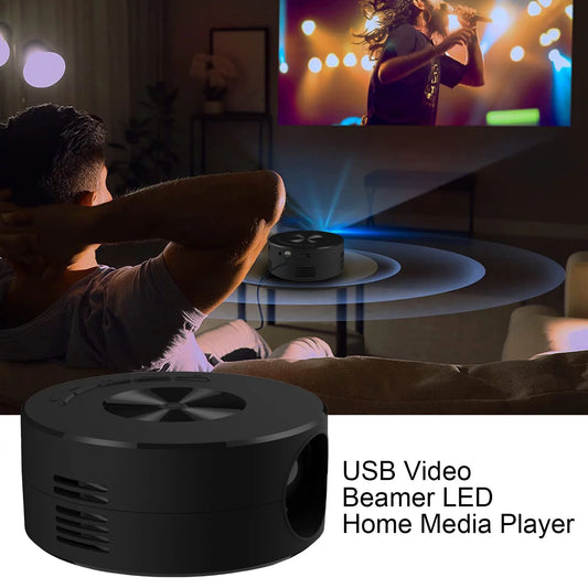 Mini Remote Control Projector for Mobile Phone Built in Speaker LED Home Media Sync Screen USB Video Beamer